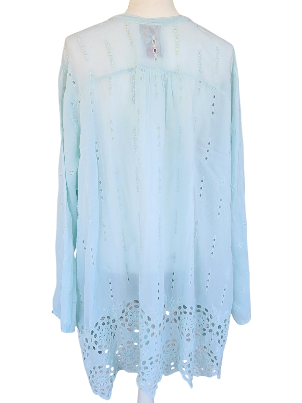 Johnny Was Embroidered Tunic in Light Blue - Picture 3 of 12